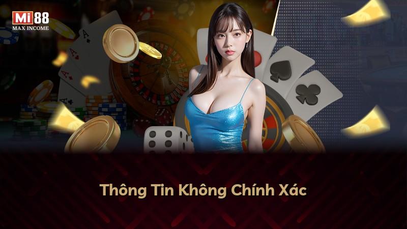 Thông Tin Không Chính Xác
